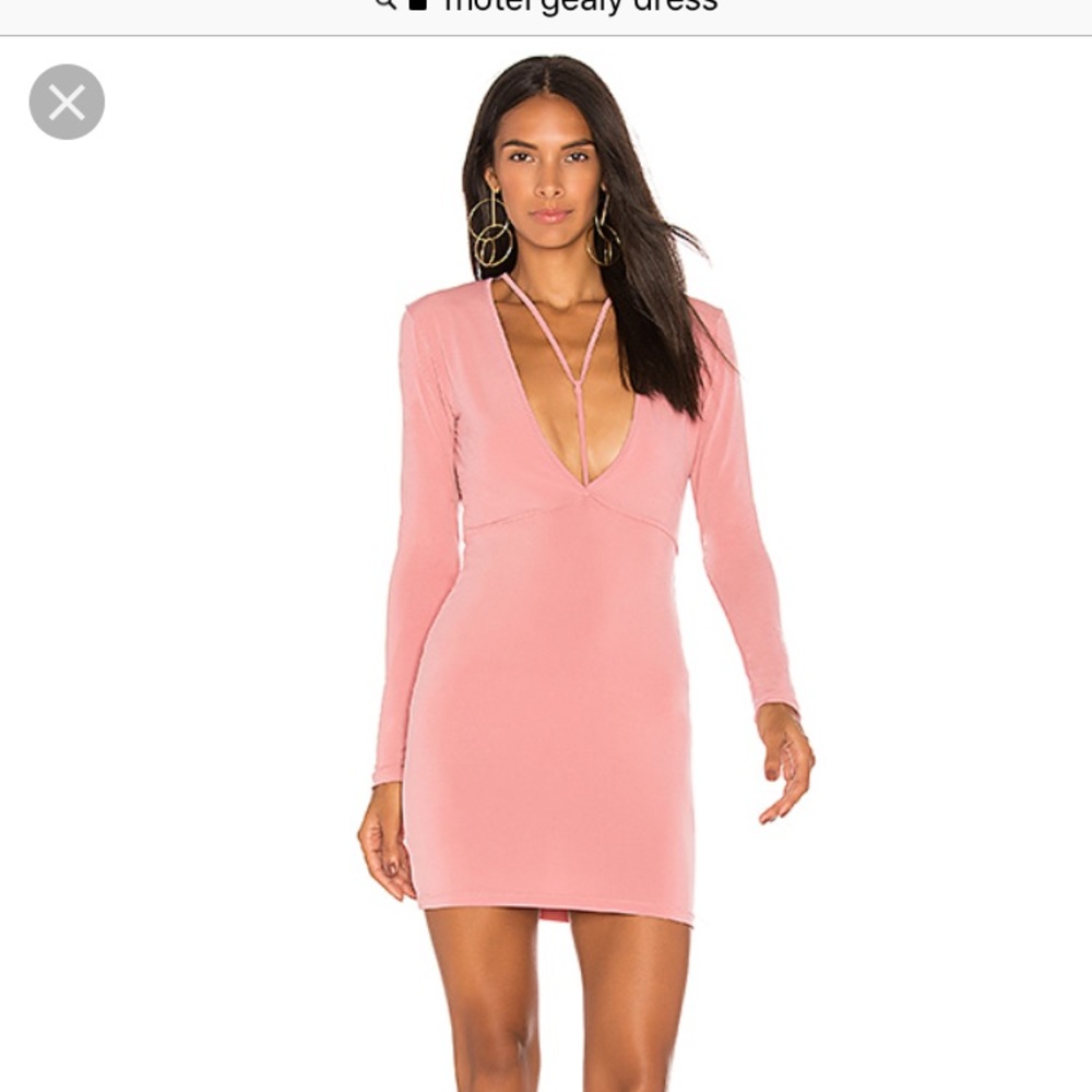 Motel long sleeve pink bodycon dress from Revolve